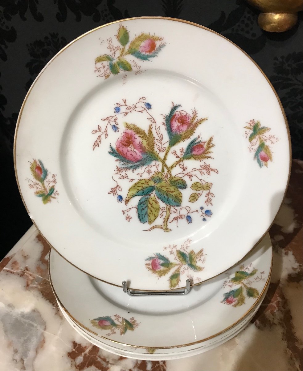 Assiettes En Porcelaine De Paris XIX Eme