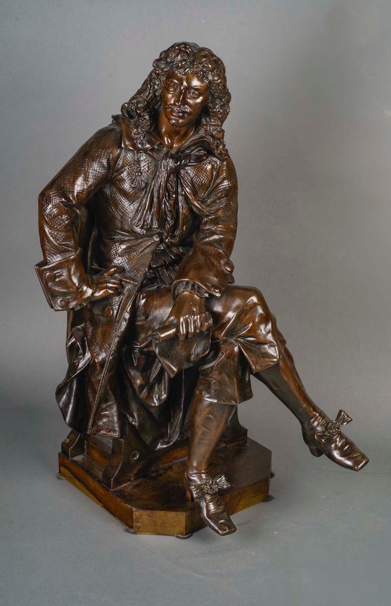 Très Grand Bronze Figurant Molière