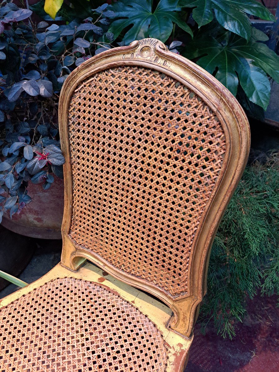 Chaise De Chambre En Bois doré-photo-3