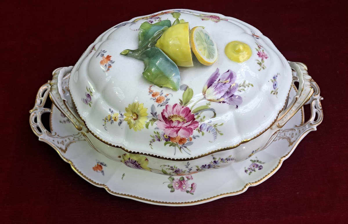 Rare Soupière En Porcelaine De Nymphenburg-photo-4