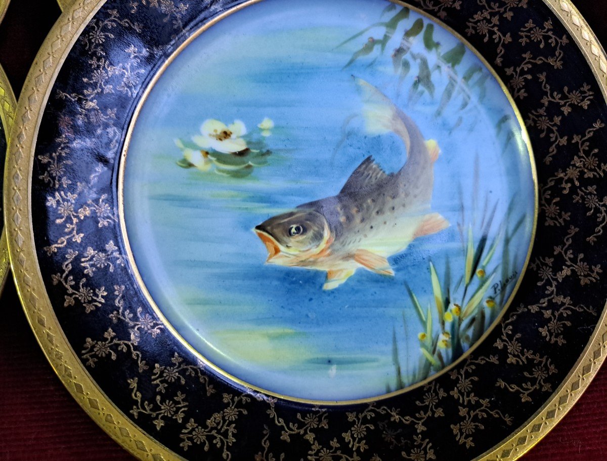 Limoges Blue Oven Fish Service-photo-2