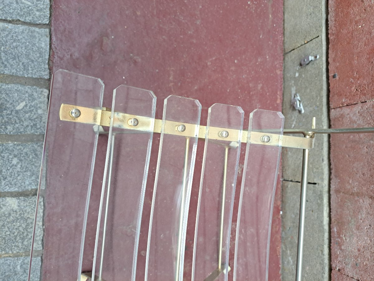 Pair Of Plexiglass Folding Chairs-photo-4