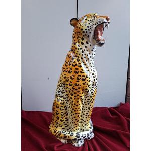 Glazed Terracotta Panther Italienne