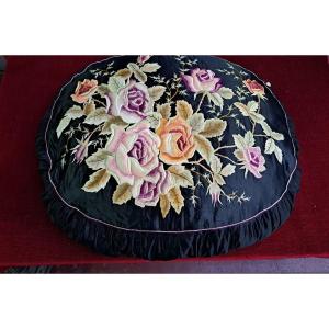 Embroidered Silk Cushion