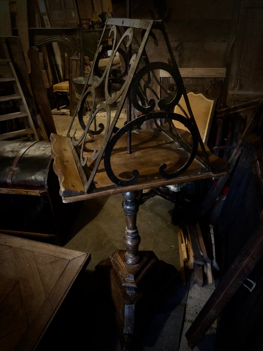 Lectern Wood And Wrought Iron Early Eighteenth Century-photo-2