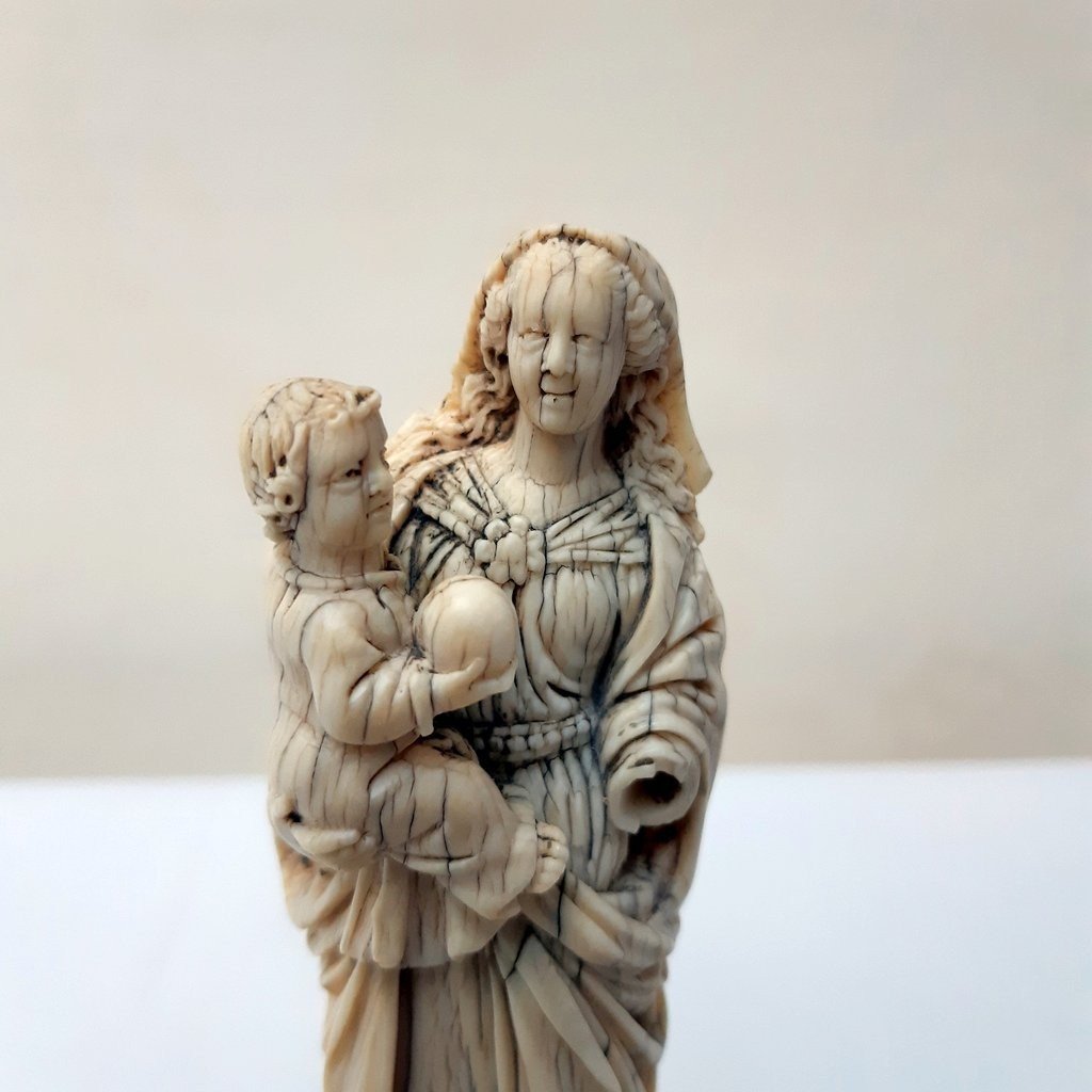 Vierge à l'Enfant Ivoire Fi XVIèmè-photo-4