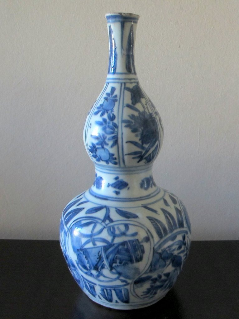 Blue And White Porcelain Gourd China XVII°-photo-3