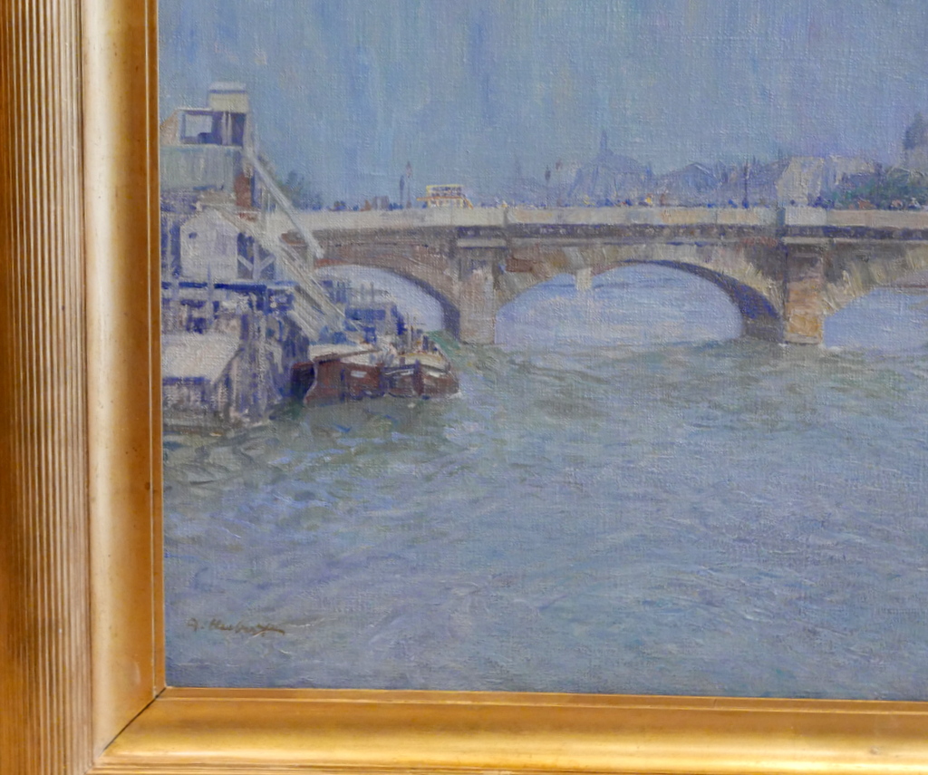 Pont De La Concorde Paris Huile Sur Toile A. Hubert -epoque Début XX°-photo-2