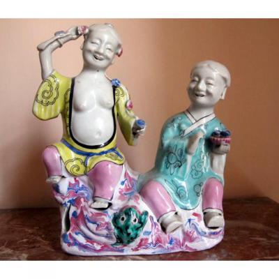 Ho -ho Porcelaine Polychrome Kien-long Chine XVIII°