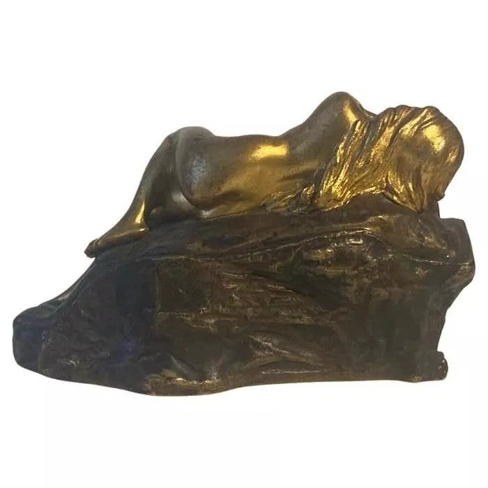 Bronze Study "treasure Seeker" By Carl Kauba-photo-2