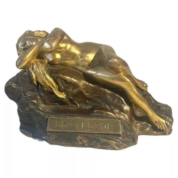 Bronze Study "treasure Seeker" By Carl Kauba-photo-6