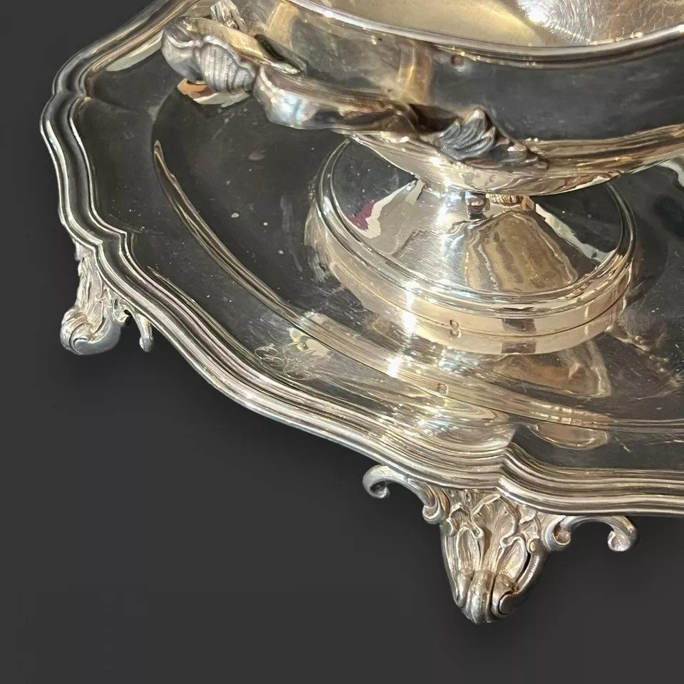 Saucière en Argent Sterling Français du 19e Siècle par Jean Veyrat-photo-2