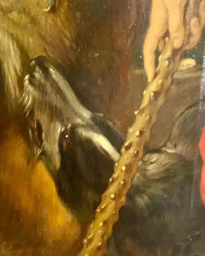 Grande Peinture Antique Après Peter Paul Rubens, Vers 19e Siècle-photo-2