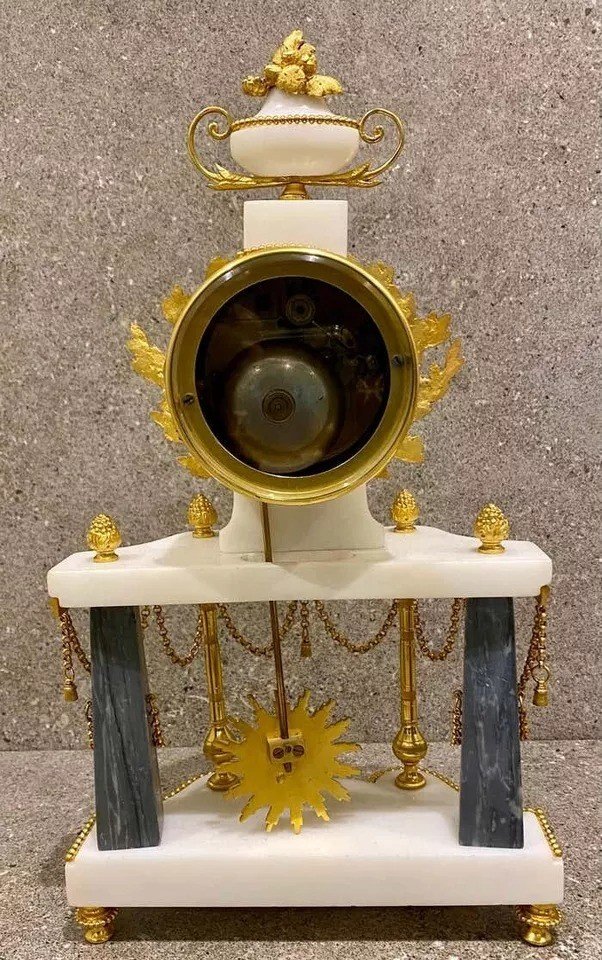 Ferdinand Berthoud. Louis XVI Ormolu Mounted Marble 3 Piece Clock Set 1770-photo-1