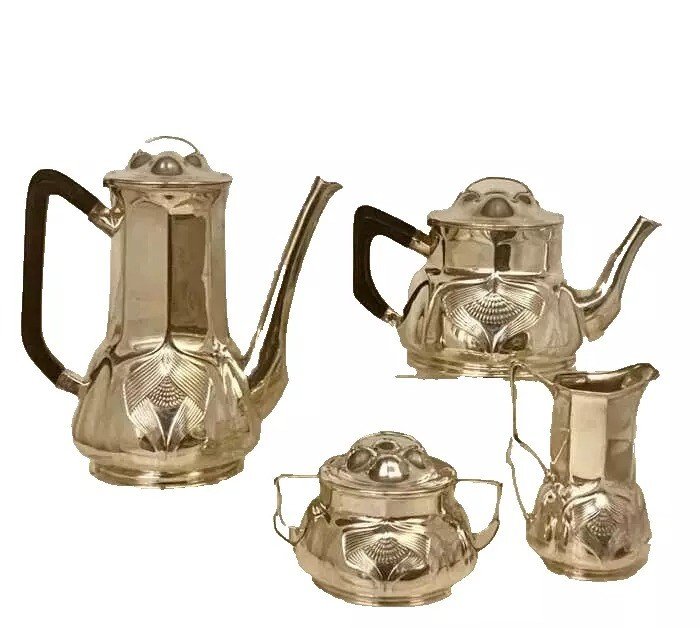 Orivit Jugendstil Sterling Silver Four-piece Tea And Coffee Service-photo-4