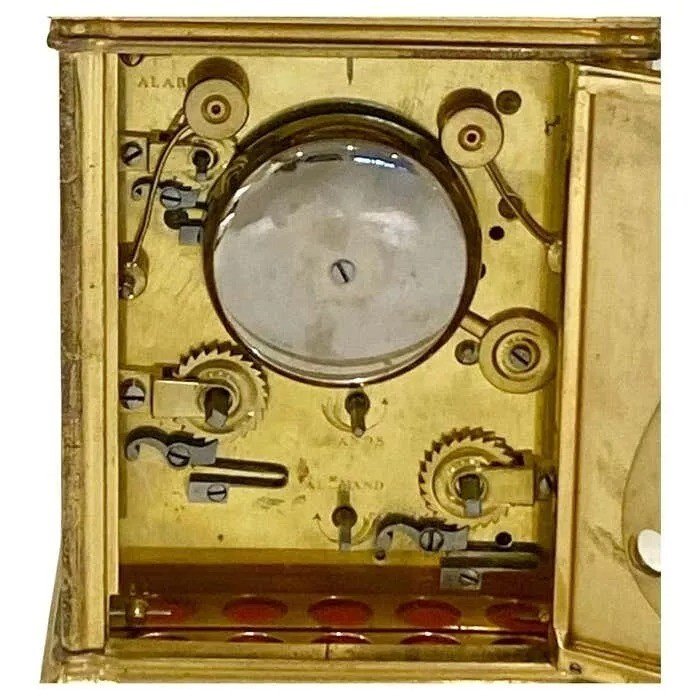 Profusely Engraved To All Sides Gilt Bronze Carriage Clock, Circa 1860-photo-5