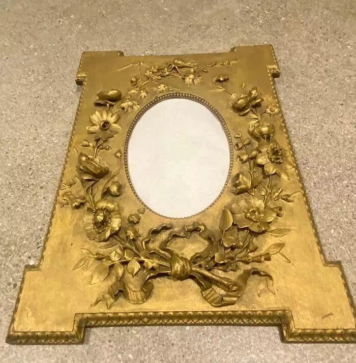  Antique Hand Carved High Relief Gilt Wood Photo Frame Circa 19th-photo-8