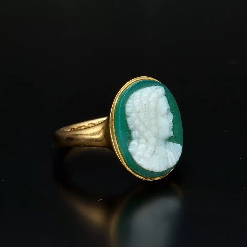 Bague Camée En Or 18ct-photo-4