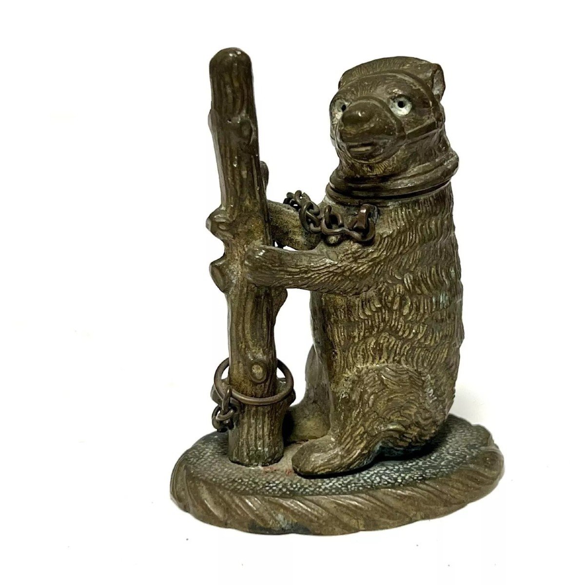 19th Century Miniature Bronze Figure Of A Bear