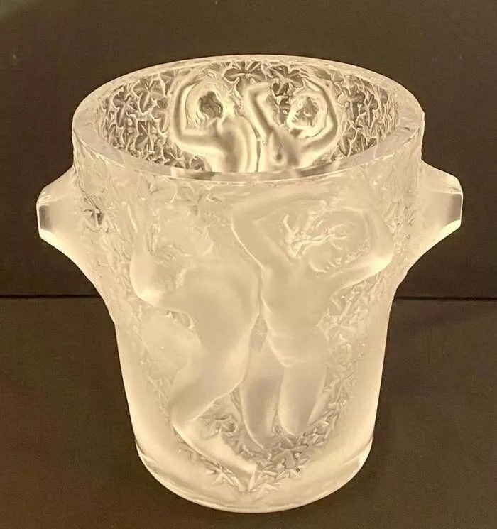 A Lalique Crystal Ganymede Champagne Cooler Ice Bucket