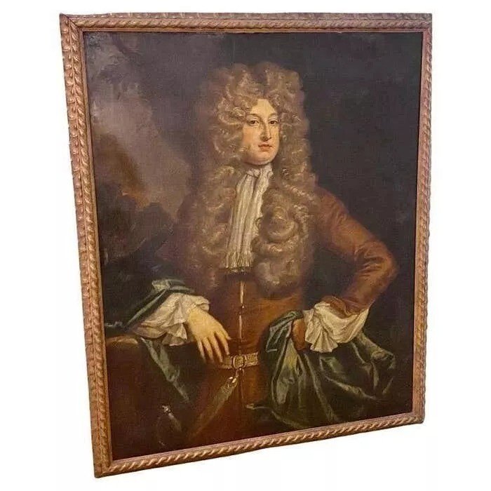 A Large Portrait Of A Young Nobleman 18th Century British Oil Painting-photo-3