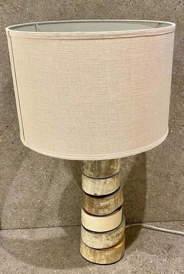 Jamie Young Stacked Buffalo Horn Table Lamp-photo-2