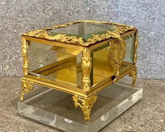 Grand Coffret En Verre Monté En Ormolu Napoléon III, France-photo-2