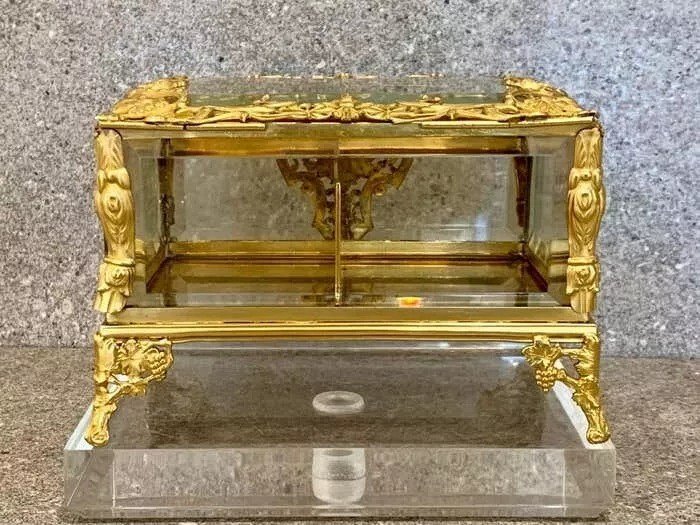 Grand Coffret En Verre Monté En Ormolu Napoléon III, France-photo-3