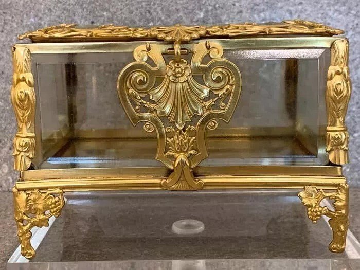 Grand Coffret En Verre Monté En Ormolu Napoléon III, France-photo-7