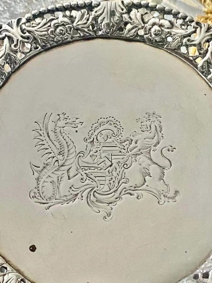 Paire De Salvers En Argent Sterling George Iv, Londres, 1827-photo-2