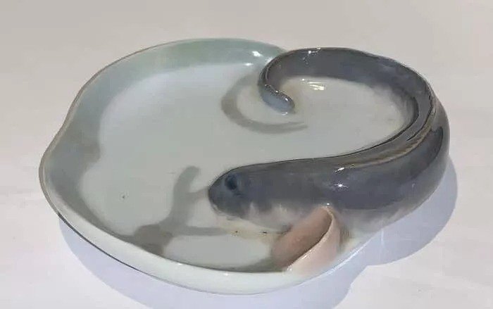 Rare Art Deco Royal Copenhagen Fish Dish Number 1139-photo-1