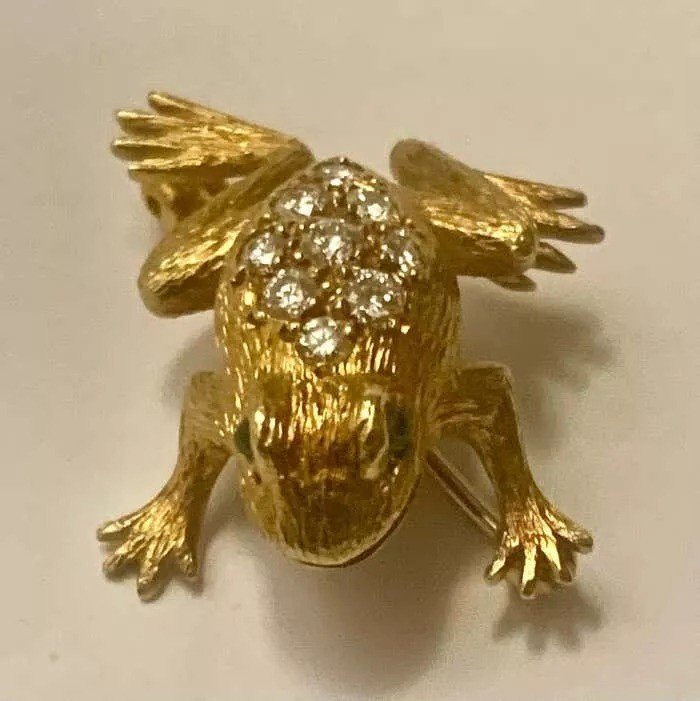 Broche Grenouille Sertie De Diamants, Par E. Wolfe & Co. Vendue Par Asprey's-photo-3