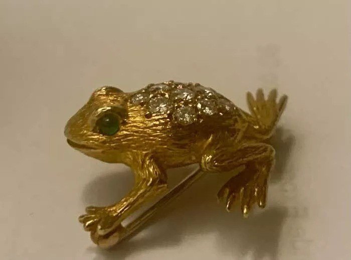 Broche Grenouille Sertie De Diamants, Par E. Wolfe & Co. Vendue Par Asprey's-photo-4