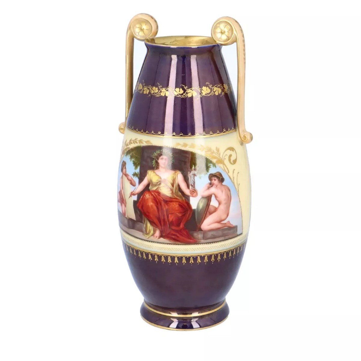 Vienna Porcelain Urn Vase Hand Painted