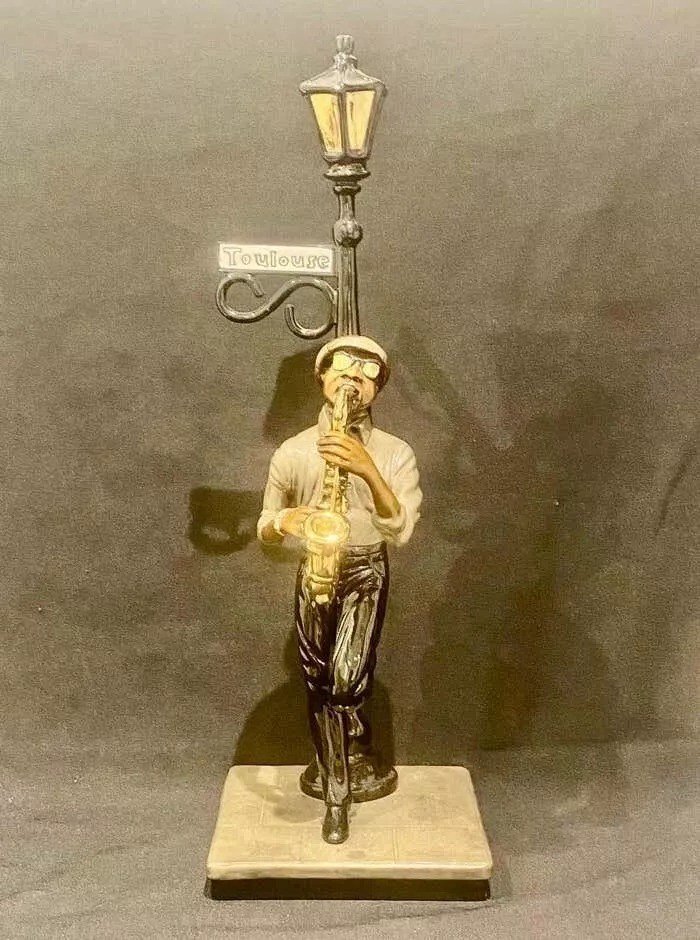 Paul Wegner, "the Saxophone Player" Sculpture édition Limitée 55/275-photo-4