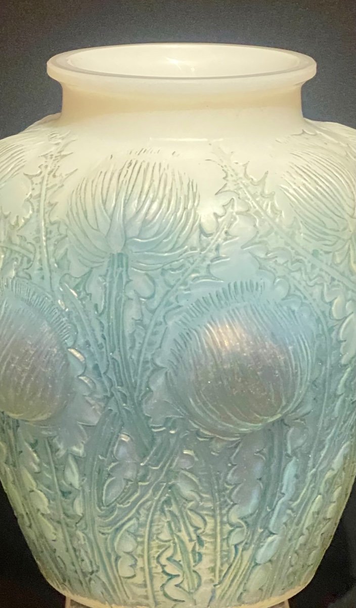 A Rene Lalique Domremy Design Opalescent Vase By Rene Marcilhac No. 979-photo-3