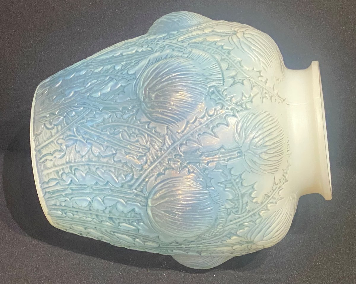 A Rene Lalique Domremy Design Opalescent Vase By Rene Marcilhac No. 979-photo-4