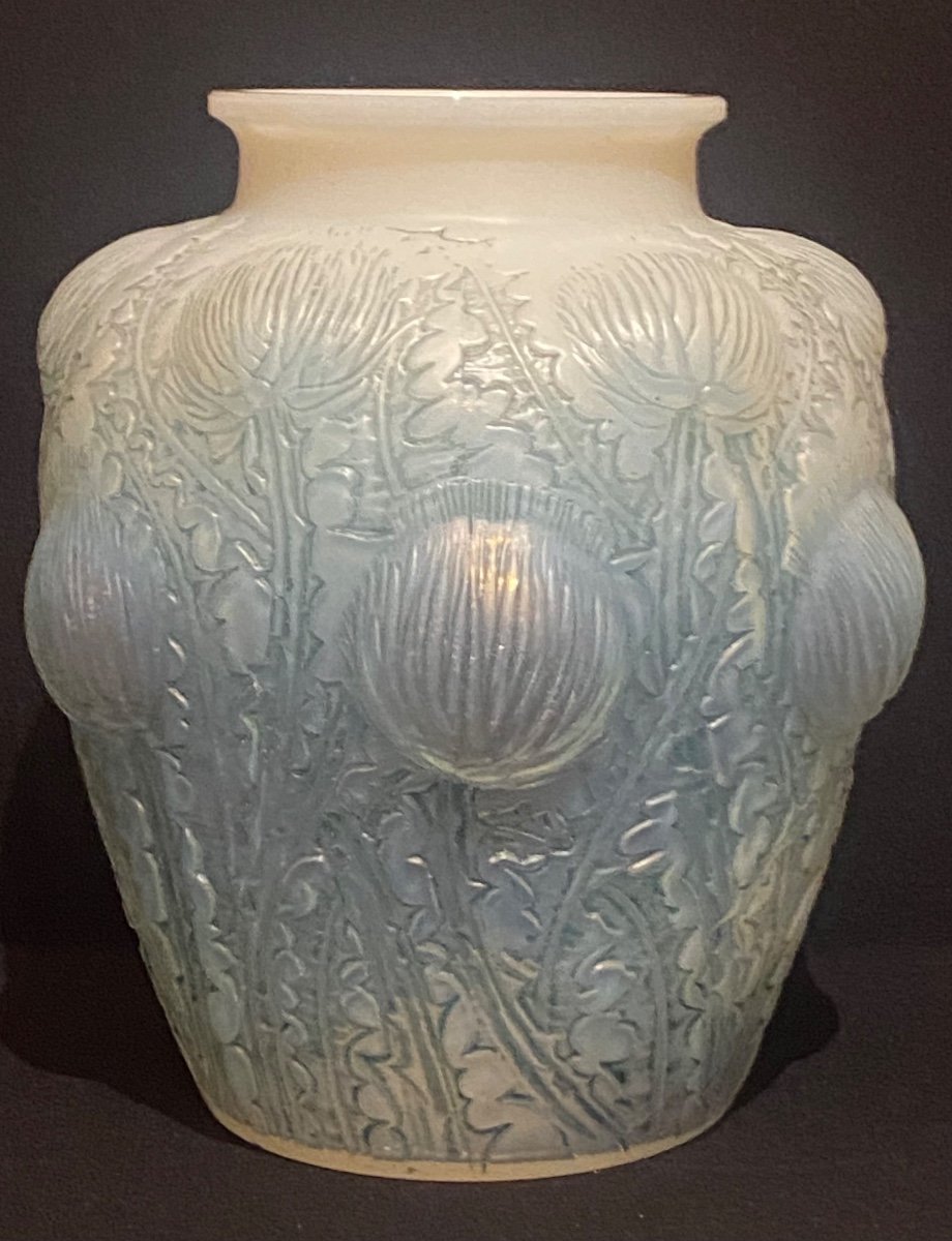 A Rene Lalique Domremy Design Opalescent Vase By Rene Marcilhac No. 979-photo-6