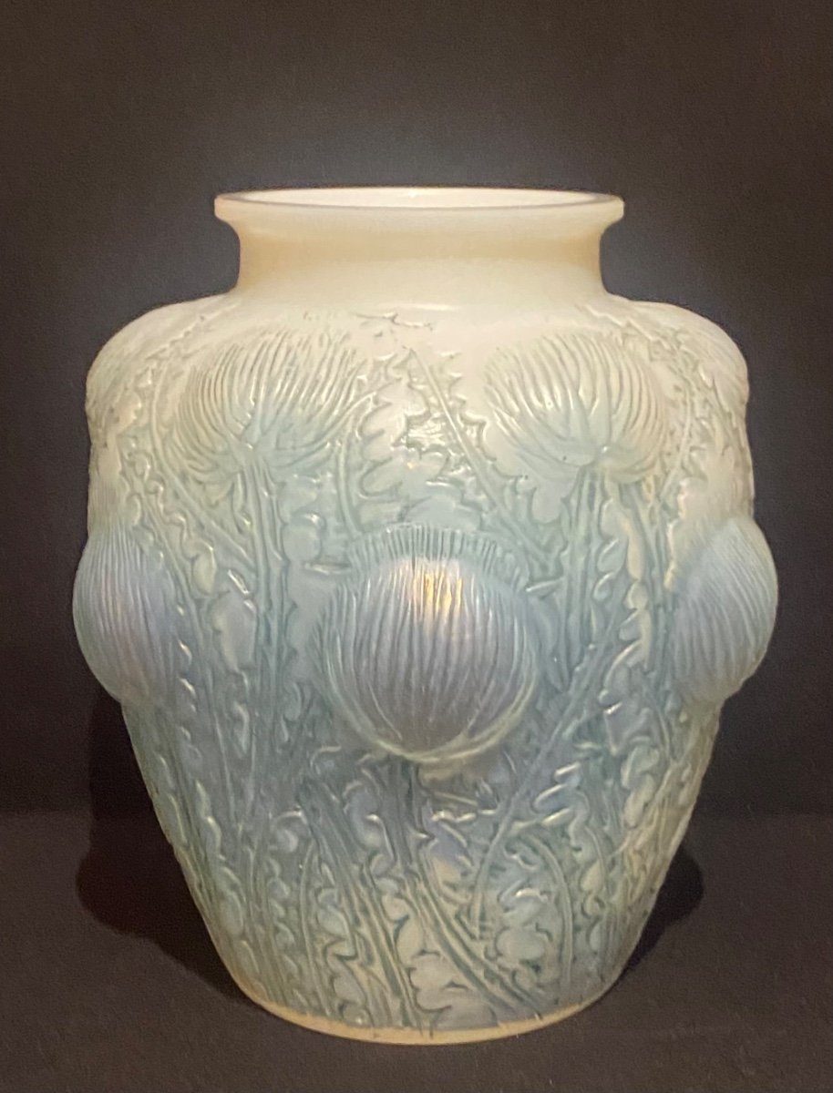 A Rene Lalique Domremy Design Opalescent Vase By Rene Marcilhac No. 979