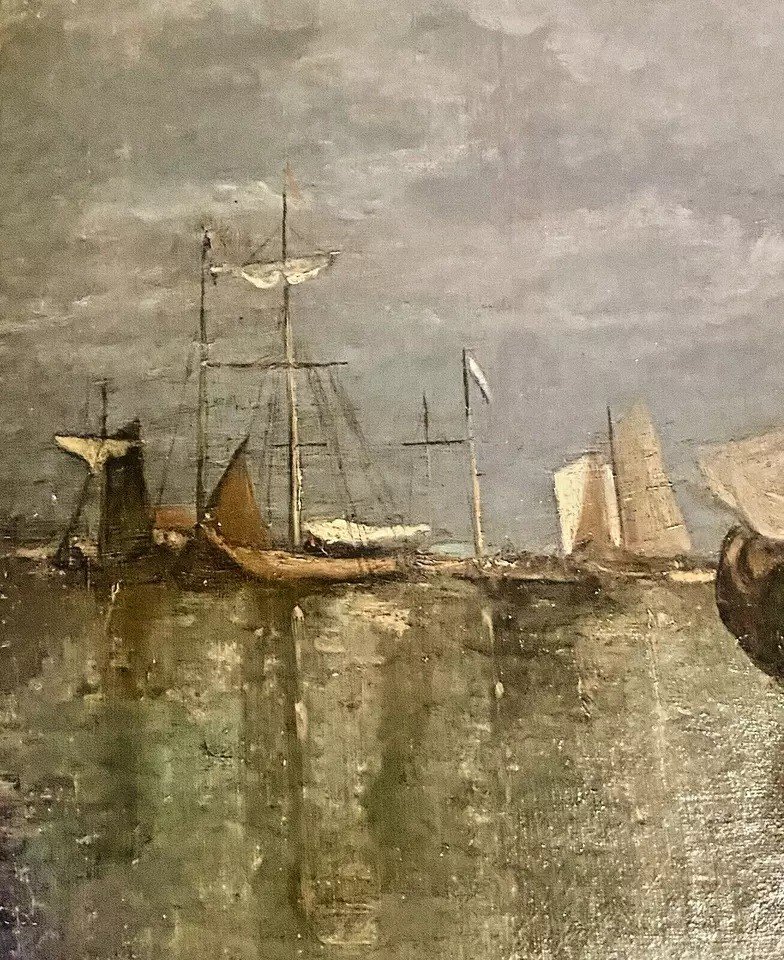 Paul Jean Clays (1819-1900) Belgian. Large Antique Seascape Oil Painting Canvas-photo-5