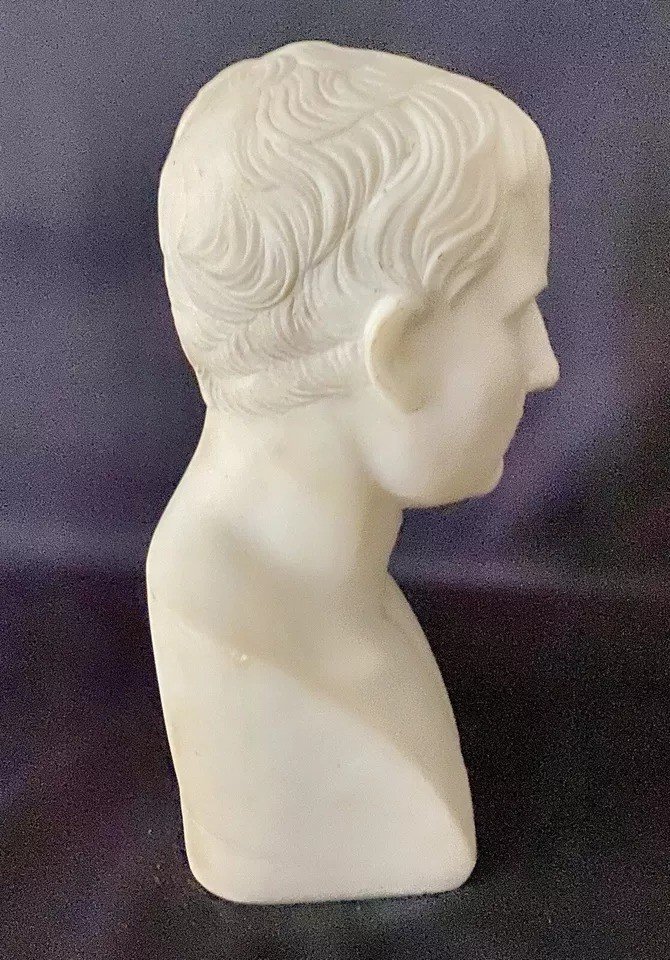 Antique 19th C Roman Emperor Augustus Avgvstvs Caesar Marble Bust-photo-3