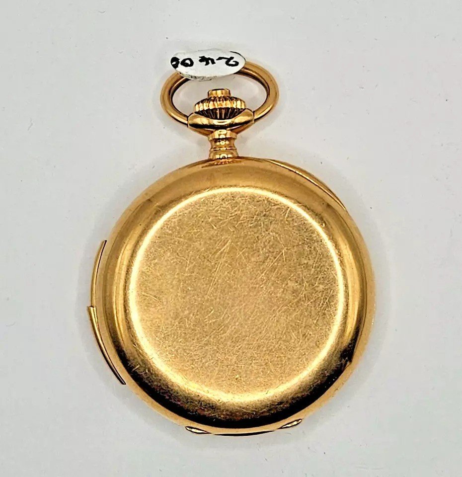 A Complicated 5 Minute Repeater 18k Gold Full Hunter Pocket Watch J Dauer Geneve-photo-1