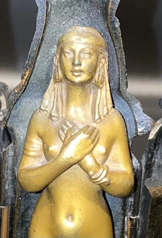 Franz Bergman - Bronze érotique égyptienne, Femme Nue Dans Un Sarcophage, Vienne, Circa 1900-photo-6