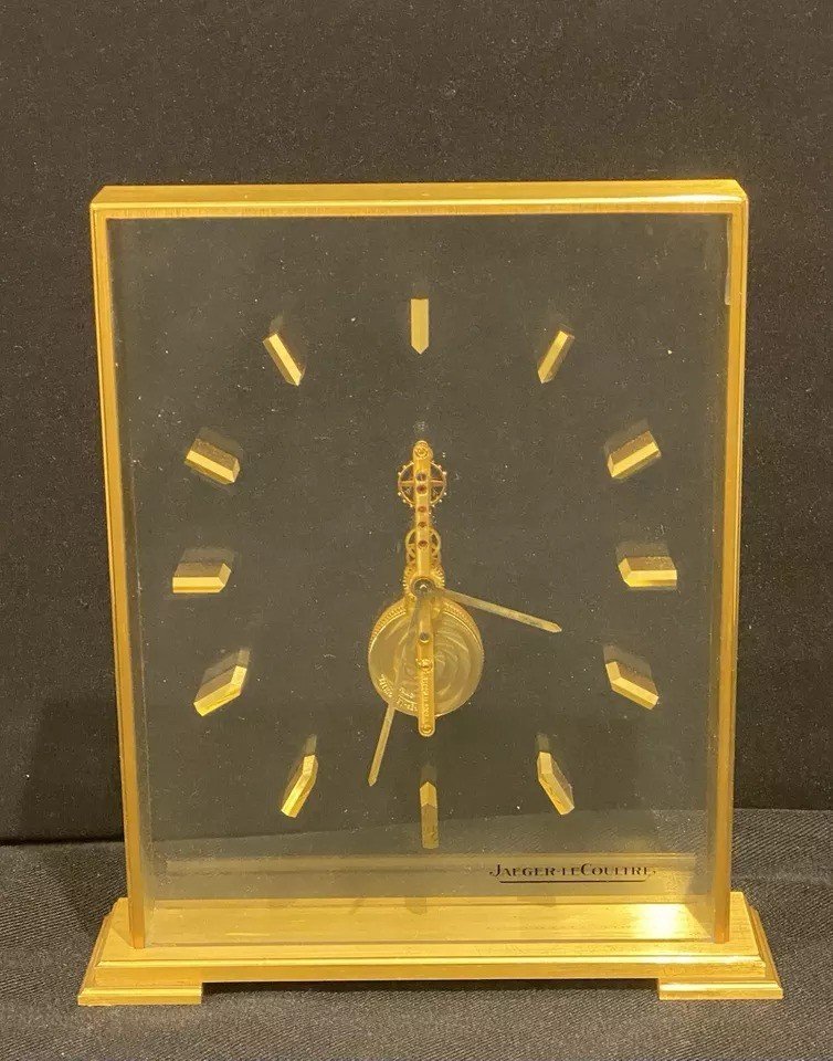 Horloge De Table Ou De Bureau Jaeger Lecoultre 8 Jours, Circa 1950, Entièrement Révisée-photo-8