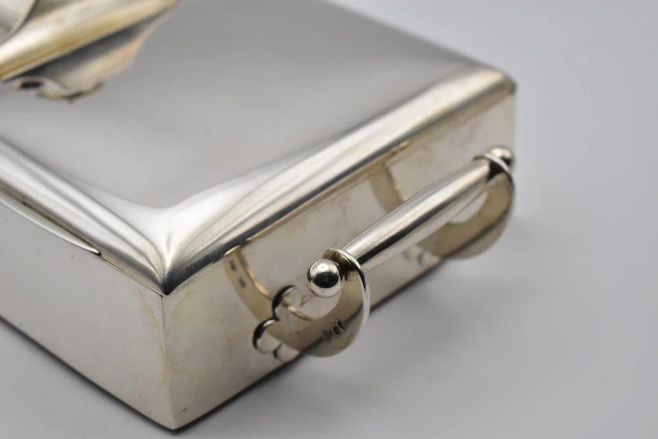 Victorian Silver Humidor Double Lidded Cigar Box By Wright & Davies London 1883-photo-8