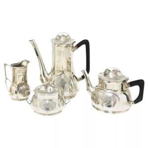 Orivit Jugendstil Sterling Silver Four-piece Tea And Coffee Service