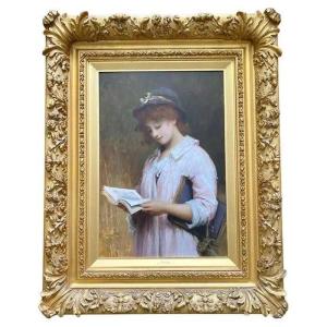 Sir Samuel Luke Fildes Ra - Portrait De Grande Qualité Intitulé "phyllis"