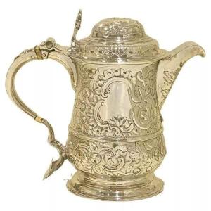 George II Sterling Silver Lidded Tankard With Spout London 1744