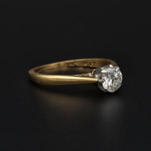 Edwardian 18ct Gold Diamond Solitaire Ring