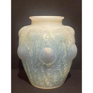 A Rene Lalique Domremy Design Opalescent Vase By Rene Marcilhac No. 979